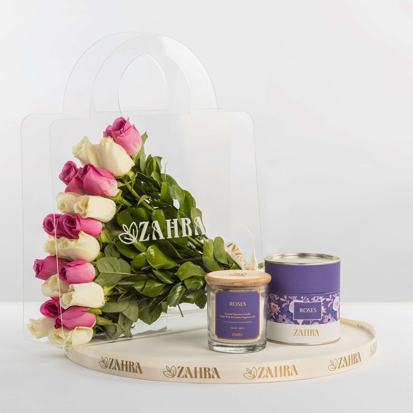 Roses scented Candle & Spring Bloom Bag
