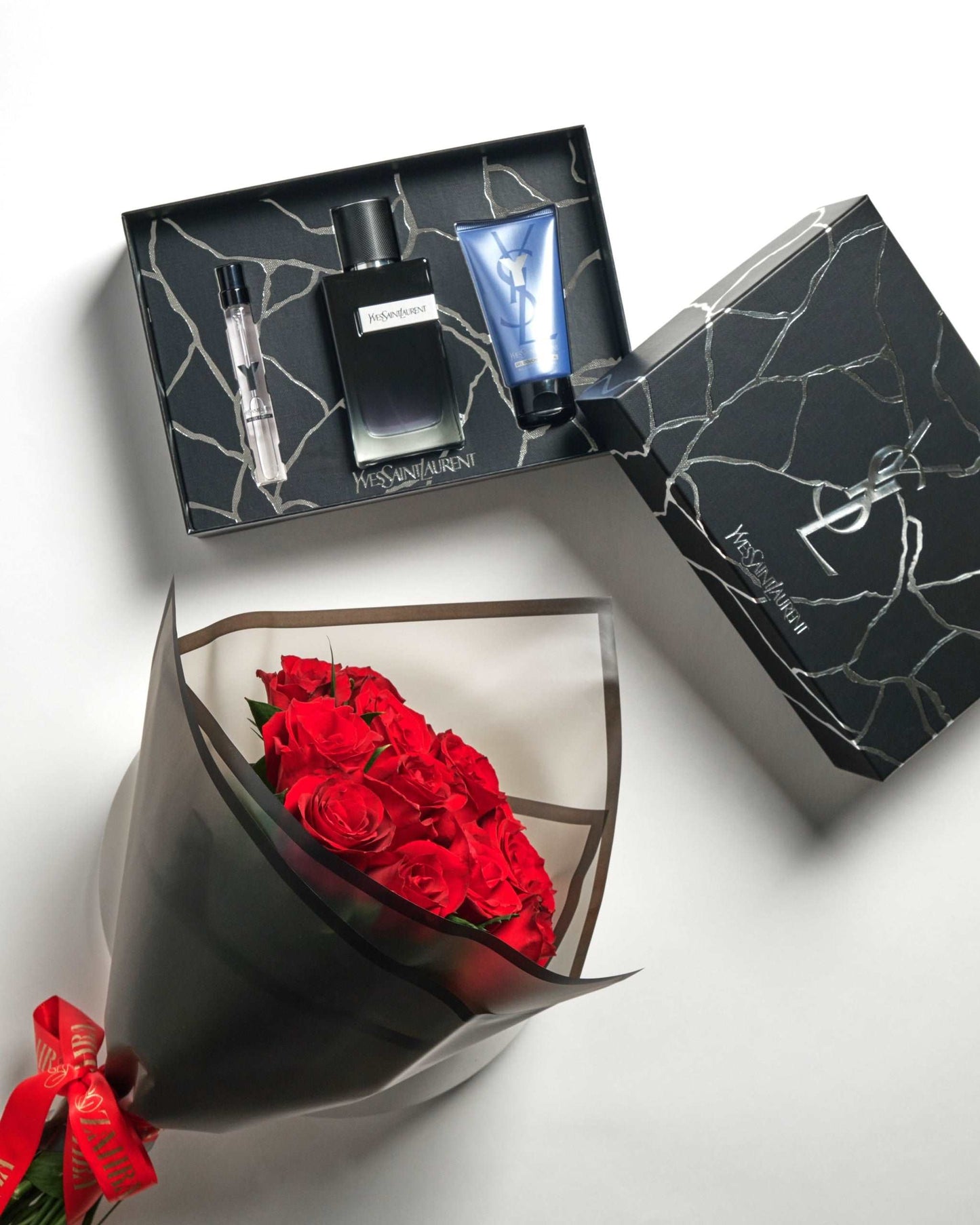 Y EDP Gift Set & Red Roses Bouquet