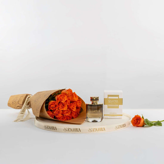 Boucheron Quatre & Orange Roses Bouquet