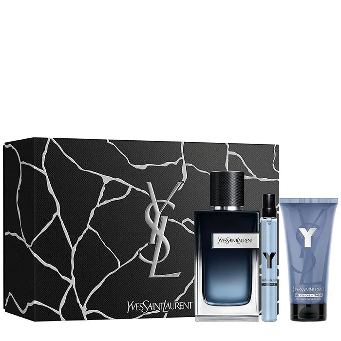 Y EDP Gift Set & White Flowers Bouquet