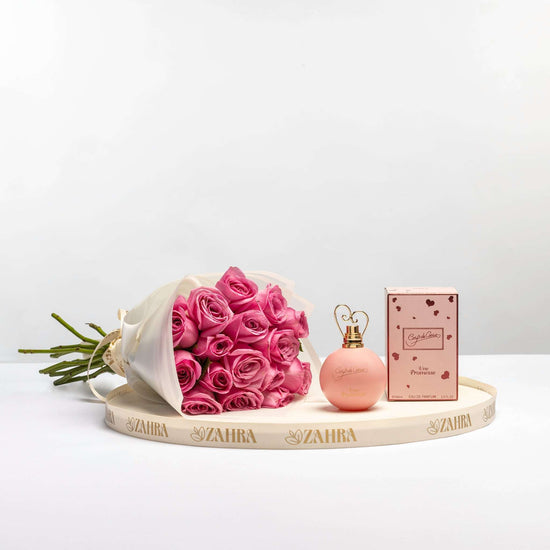 Une Promesse EDP & Pink Flowers Bouquet