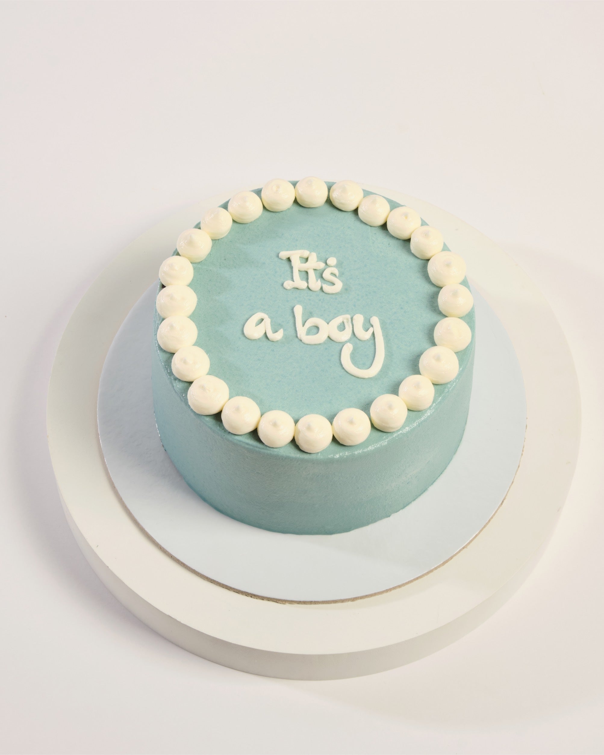 Baby Boy Reveal Cake