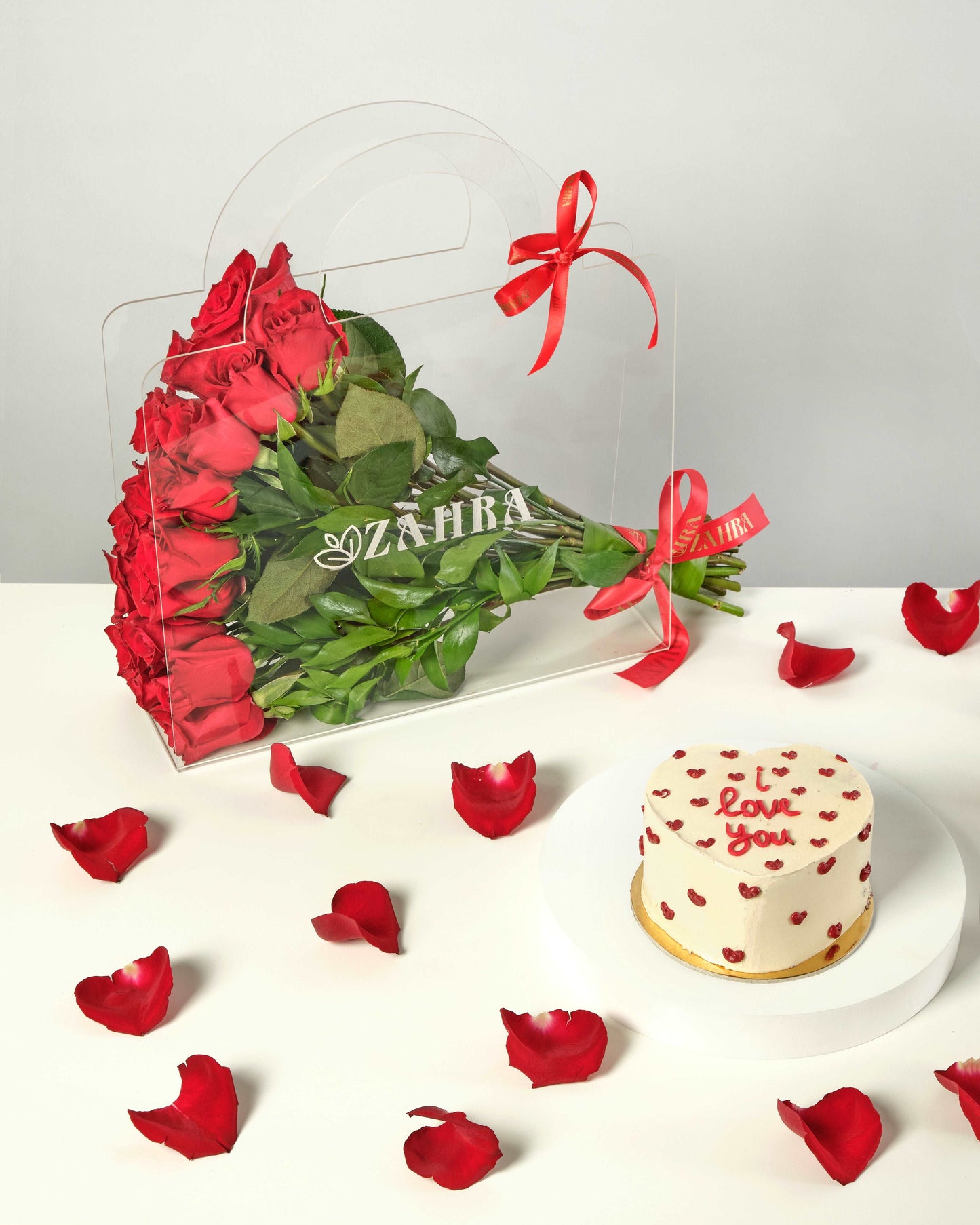 I Love You Cake & Red Bloom Bag & Verry Berry Candle