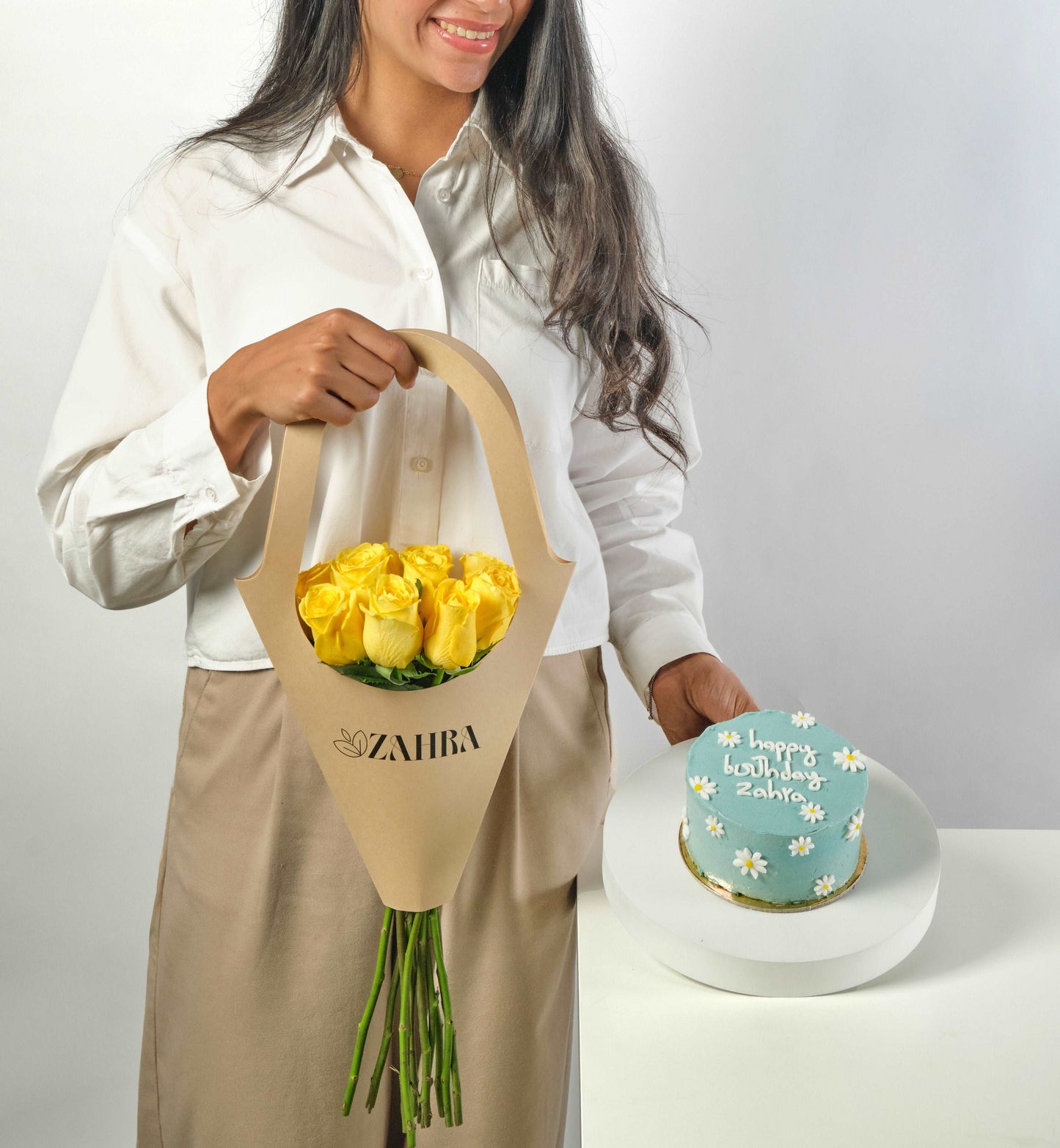 Happy Birthday Cake & Brownie Bouquet