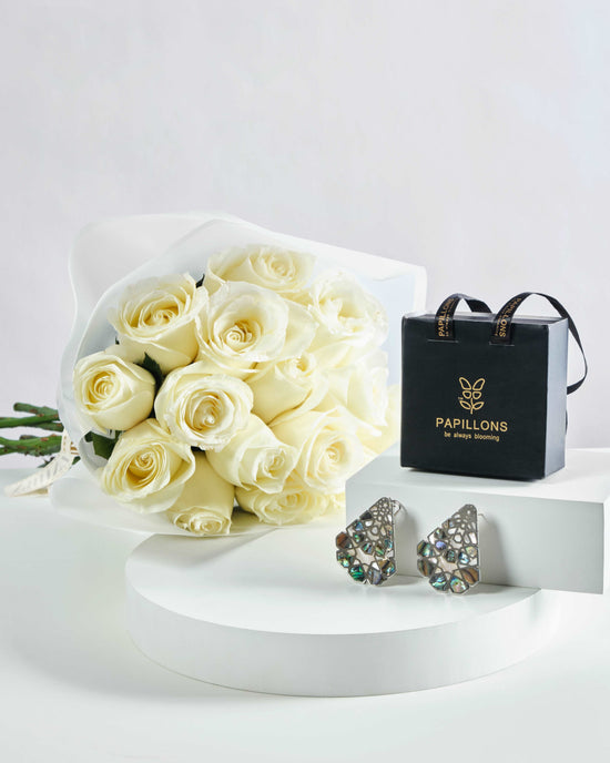 ARABESQUE Earring & White Bouquet