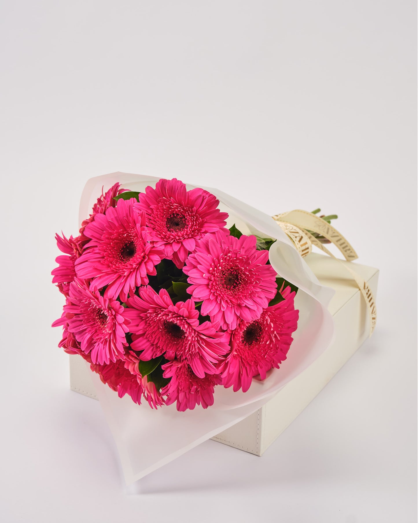 Crimson Veil & Purple Gerbera Bouquet