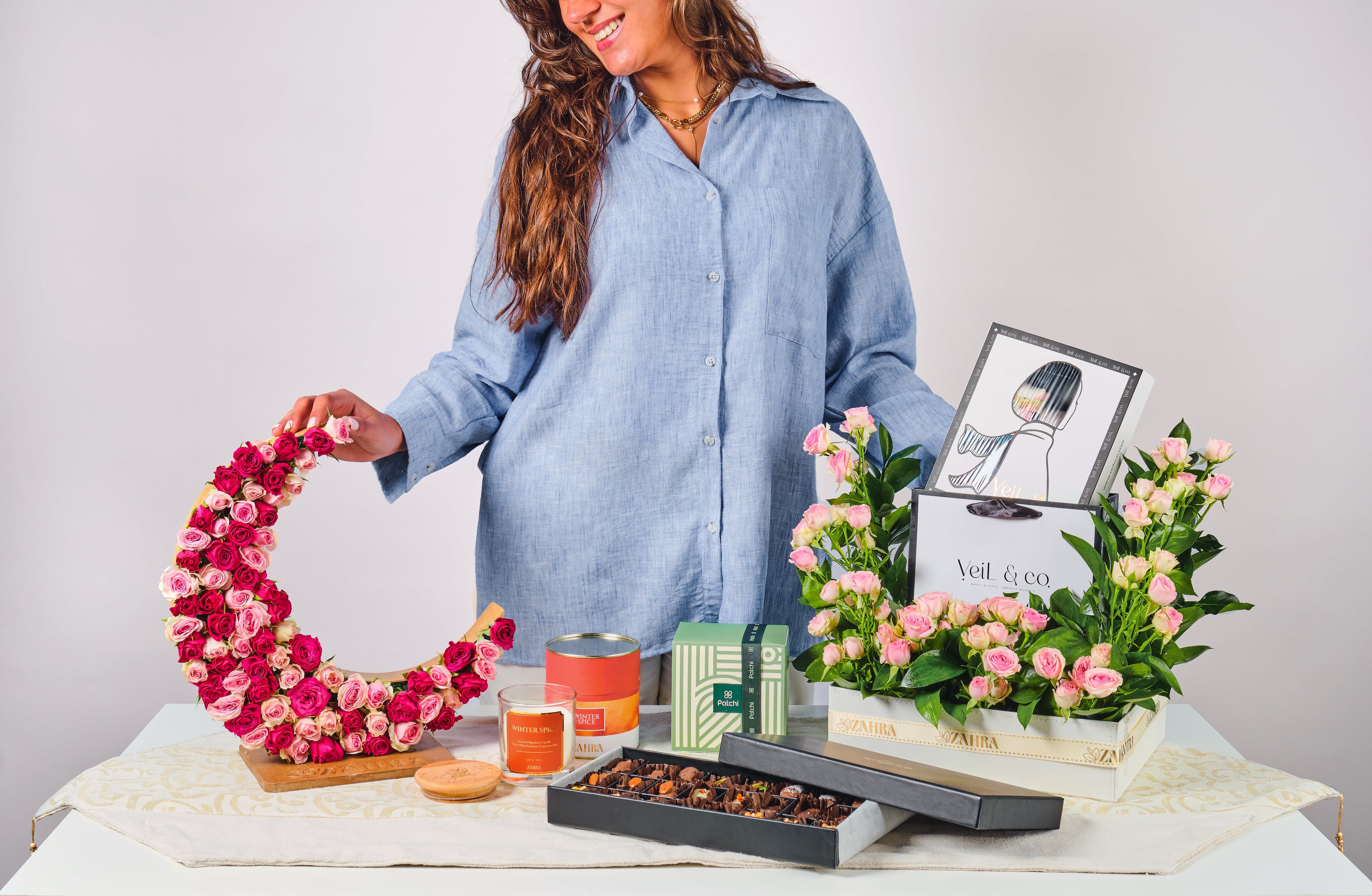 Hilal Ramadan, Veils, Candle, Chocolate, and Chocolate Dates (V1& V8)