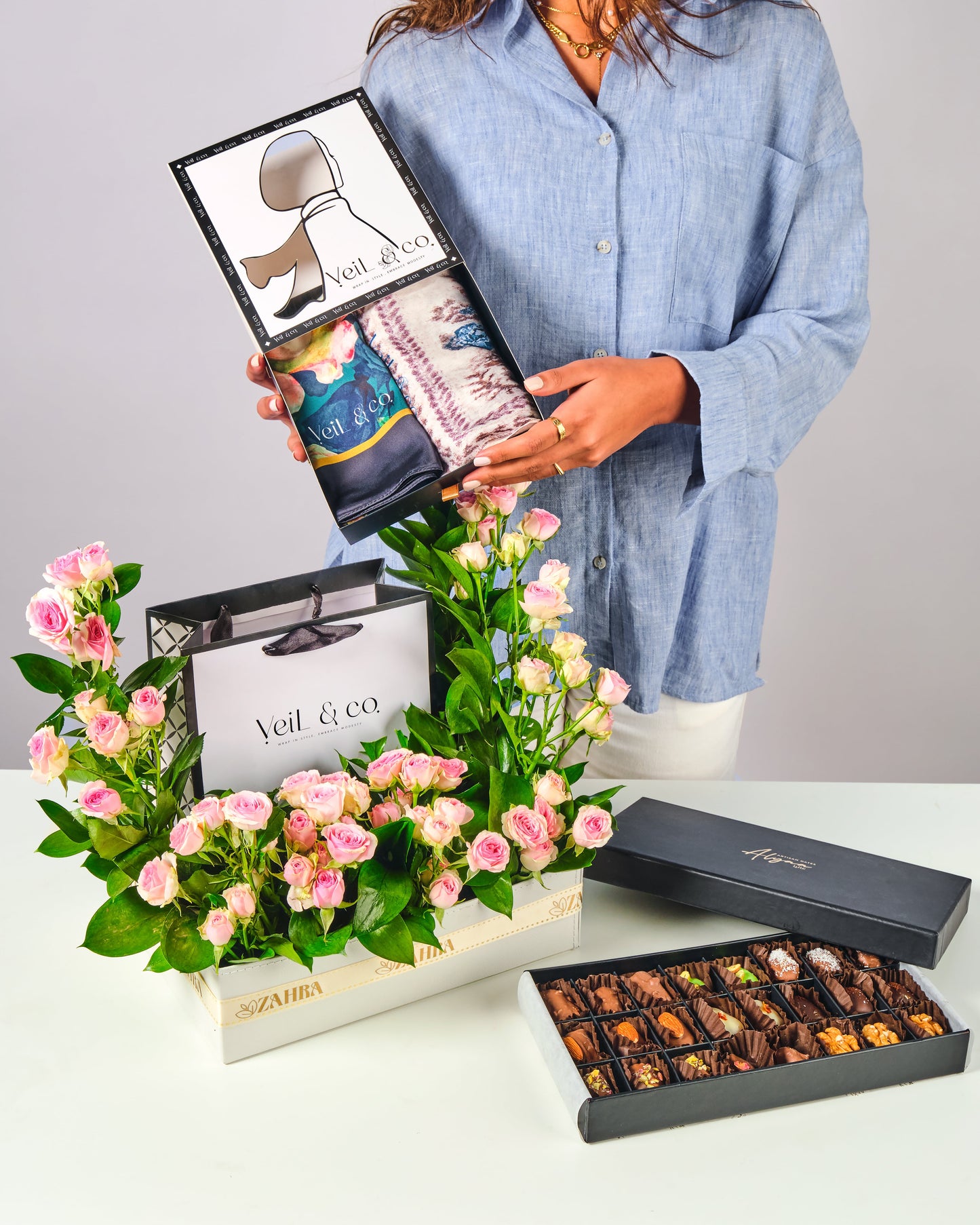 Hilal Ramadan, Veils, Candle, Chocolate, and Chocolate Dates