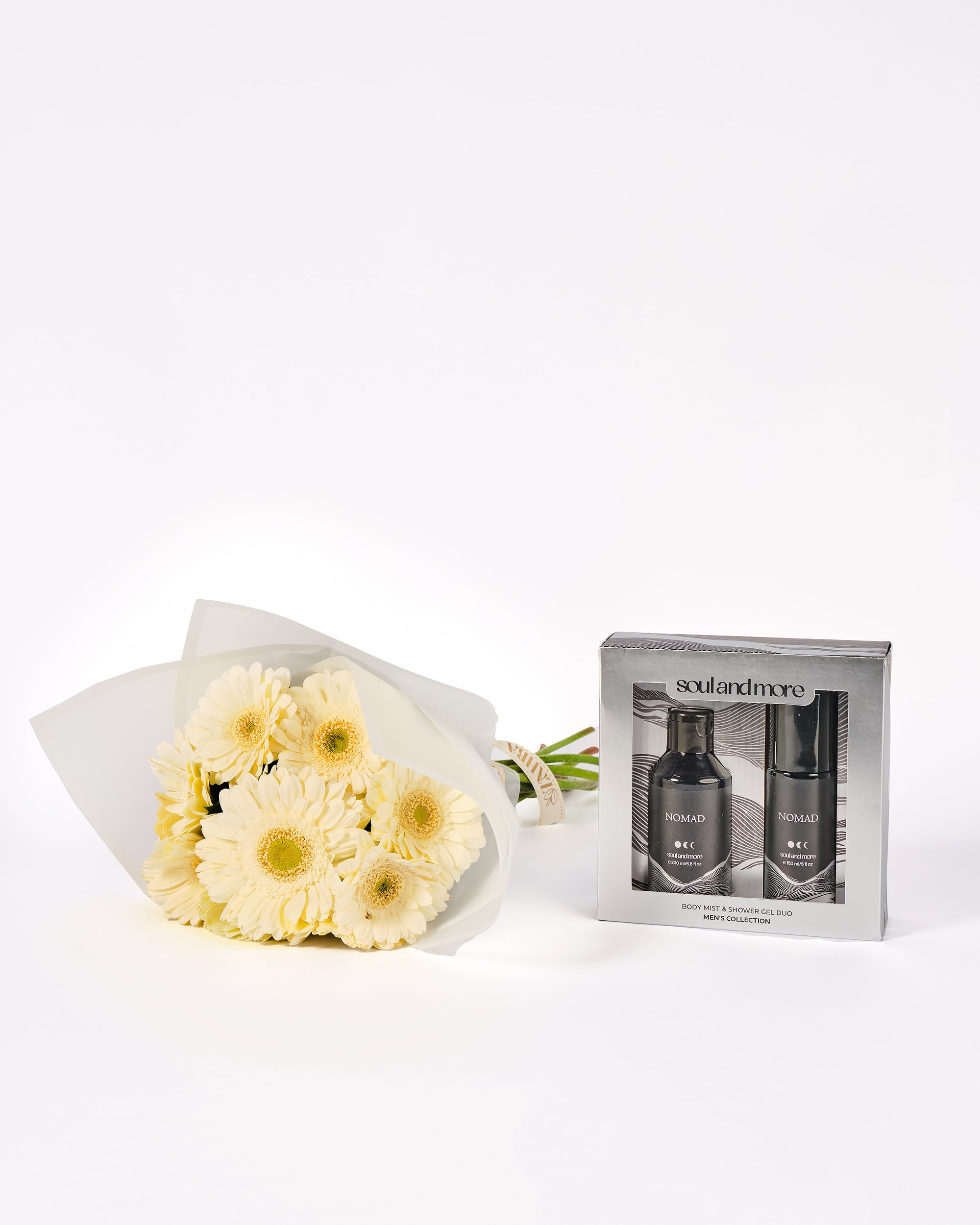 SoulandMore Nomad set & White Gerbera Bouquet