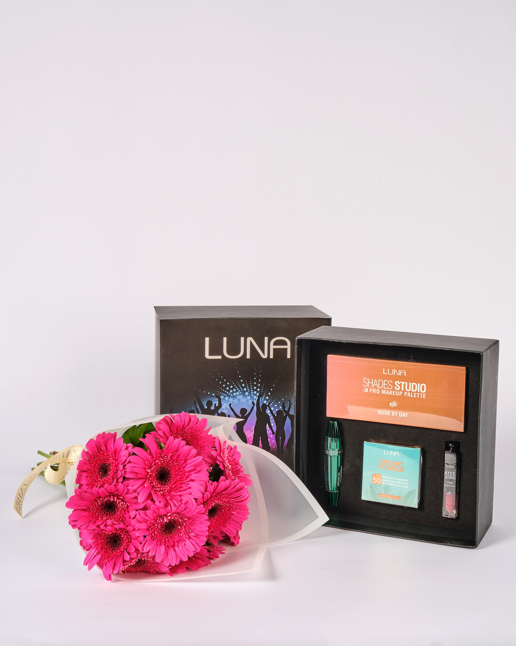 Luna set & Purple Gerbera Bouquet