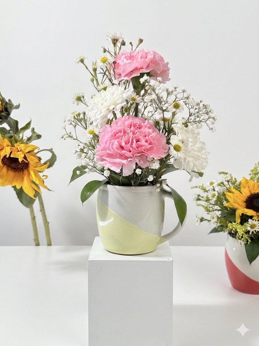Tip of the day Yellow Floral Mug