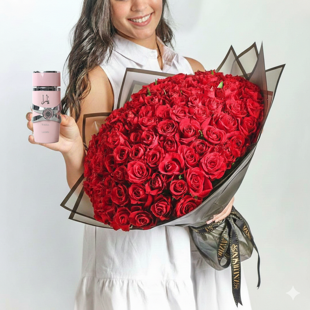 100 Roses Bouquet & Yara EDP 100 ml