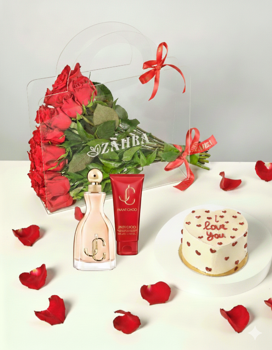 I Want Choo EDP 100 ml & Romantic Bloom Bag