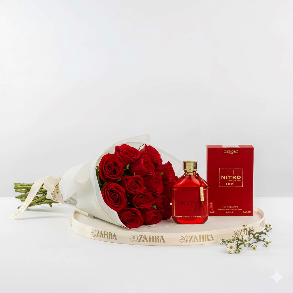 Nitro For Men EDP & 15 Roses Bouquet