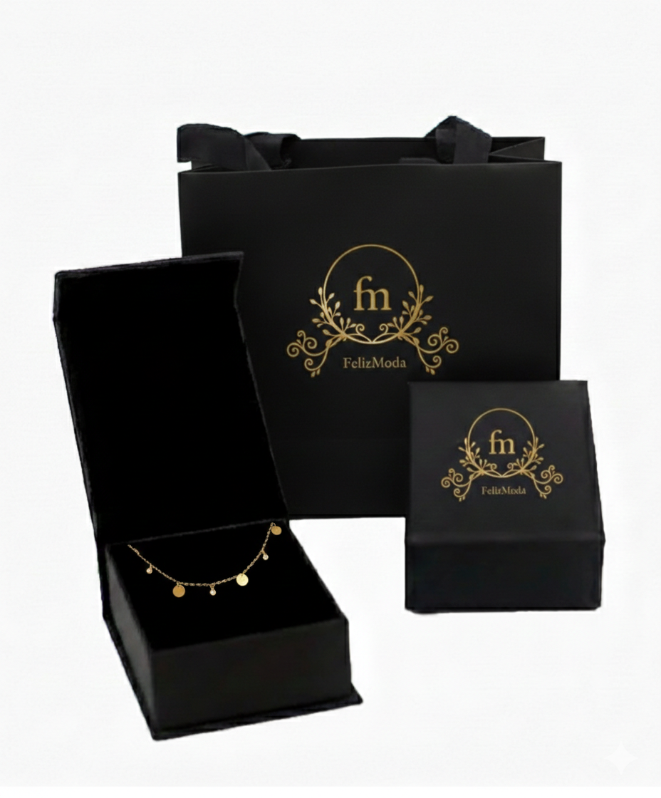 Multiple circles and crystals silver necklace gold pleated-F15