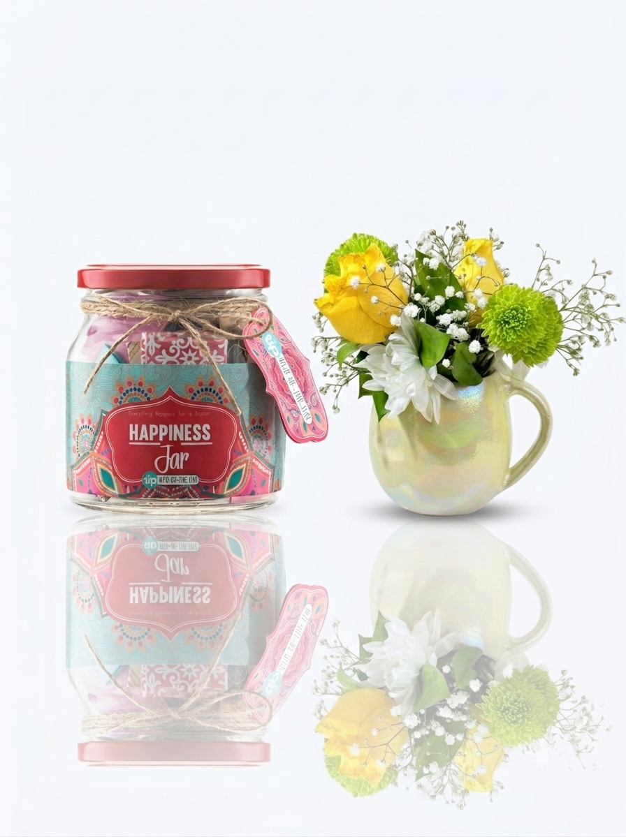 Floral Mug x Happiness Jar “Tip of the day”
