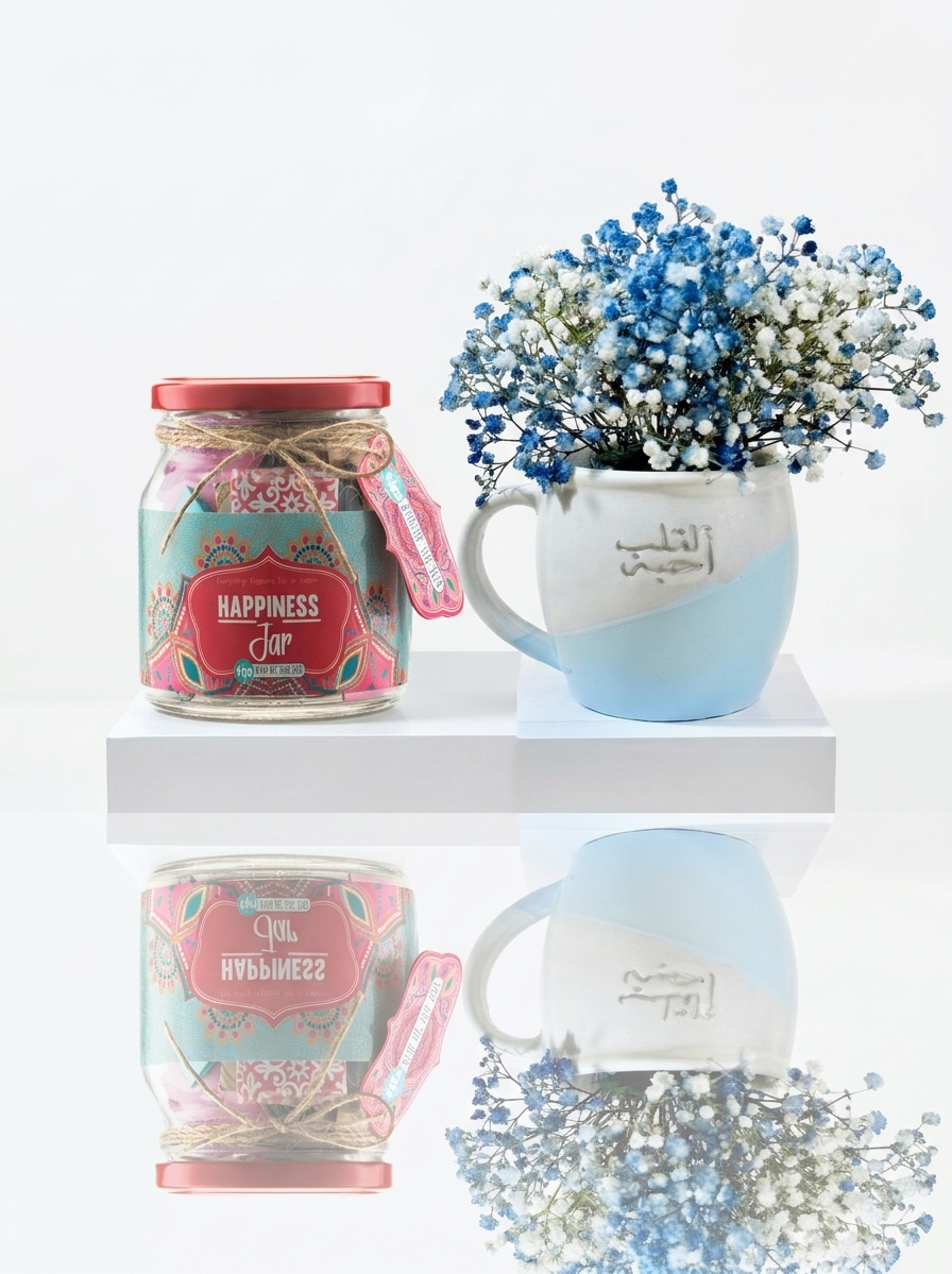 Floral Mug x Happiness Jar “Tip of the day”